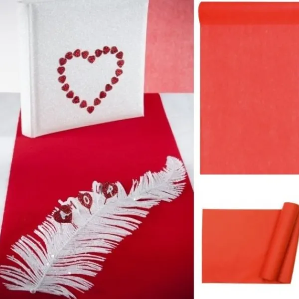 Badaboum Chemin De Table Pas Cher Intiss Rouge 30Cm Discount