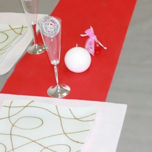 Badaboum Chemin De Table Pas Cher Intiss Rouge 30Cm Discount