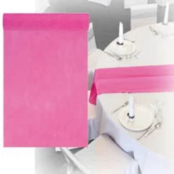 Badaboum Chemin De Table Pas Cher Intisse 25 M Tres Fuchsia
