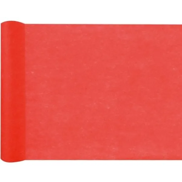 Badaboum Chemin De Table Pas Cher Intisse 25 M Tres Rouge