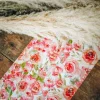 Badaboum Chemin De Table Romantique Vintage Tissu Blanc