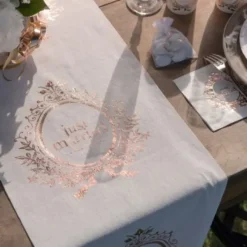 Badaboum Chemin De Table Rose Gold Just Married