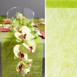 Badaboum Chemin De Table Vert Anis Fanon 5Mx30Cm Outlet