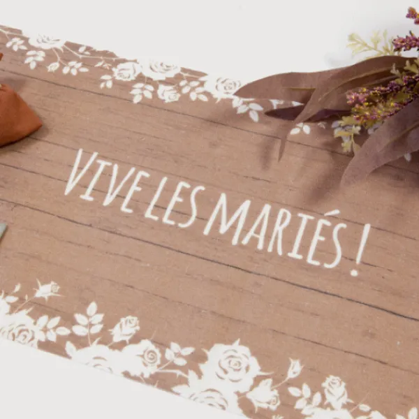 Badaboum Chemin De Table Vive Les Mari S Bois De Rose
