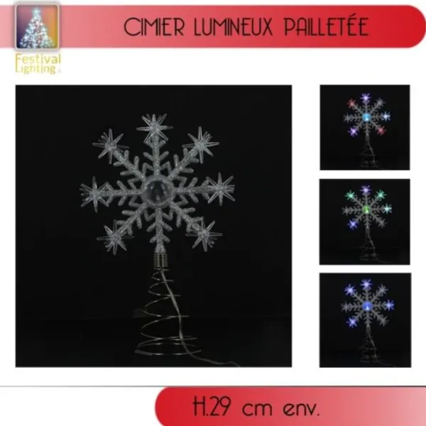 Badaboum Cimier De Sapin Lumineux Paillet New