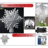 Badaboum Cimier De Sapin Lumineux Argent & Projecteur Blanc Best
