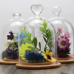 Badaboum Cloche En Verre Mariage Avec Support Bois