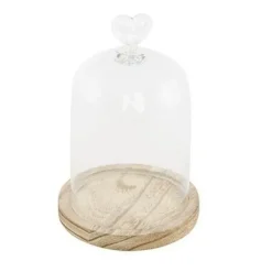 Badaboum Cloche En Verre Mariage Avec Support Bois