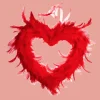 Badaboum Coeur En Plume Rouge Ajour 22 Cm