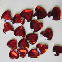 Badaboum Coeur Strass Bordeaux X 50 Pi Ces