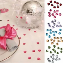 Badaboum Coeur Strass Pour Déco De Table X 30 Pi Ces Sale