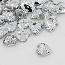 Badaboum Coeur Strass Transparent X 50 Pi Ces