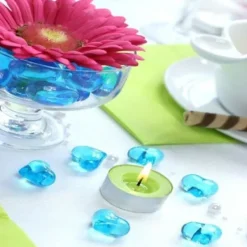 Badaboum Coeur Strass Turquoise X 30 Pi Ces
