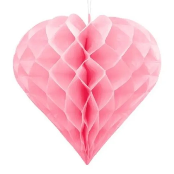 Badaboum Coeur Suspendre En Papier 30Cm Rose