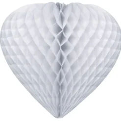 Badaboum Coeur Suspendre En Papier 30Cm Blanc