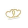 Badaboum Coeurs Enlac S En Bois Or Sur Socle
