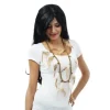 Badaboum Collier Indien Brun Perles Et Plumes