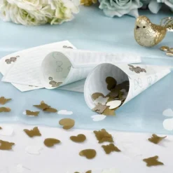 Badaboum Cone Papillon Et Coeur Or En Papier De Soie X 10 Pi Ces