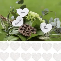 Badaboum Confettis Coeur Dentelle Blanc X 12 Pi Ces Sale