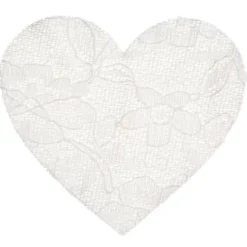 Badaboum Confettis Coeur Dentelle Blanc X 12 Pi Ces Sale