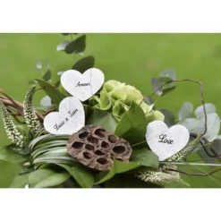 Badaboum Confettis Coeur Dentelle Blanc X 12 Pi Ces Sale