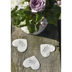 Badaboum Confettis Coeur Dentelle Blanc X 12 Pi Ces Sale