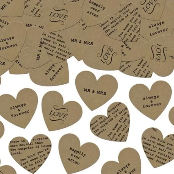 Badaboum Confettis Coeur Kraft Assortis Discount
