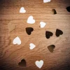 Badaboum Confettis De Table Petit Coeur Or Et Blanc X 100 Clearance