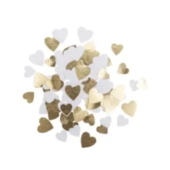 Badaboum Confettis De Table Petit Coeur Or Et Blanc X 100 Clearance