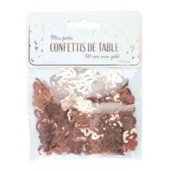 Badaboum Confettis De Table Rose Gold 40 Ans