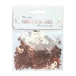 Badaboum Confettis De Table Rose Gold 30 Ans