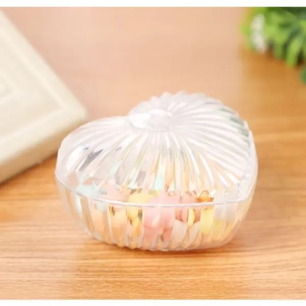 Badaboum Contenant Drag E Coeur 3D Stri Transparent En Plexi
