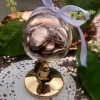 Badaboum Contenant Dragees Plexi Boule Mappemonde Rose Gold