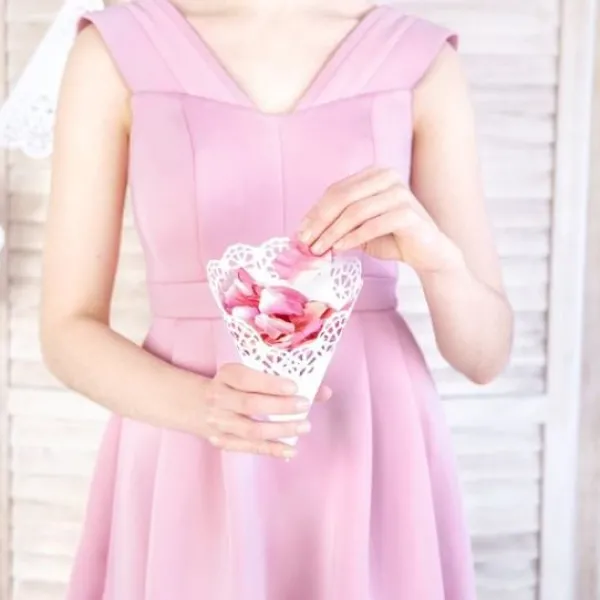 Cornet A Dragees En Dentelle X 10 Pi Ces Theme Dentelle