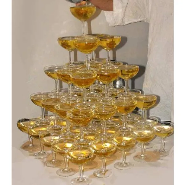 Badaboum Coupe Champagne Or Chrome En Plastique Rigide X 20 Pi Ces