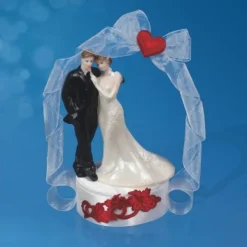 Badaboum Couple De Mari S Sous Arche Avec Coeur Rouge