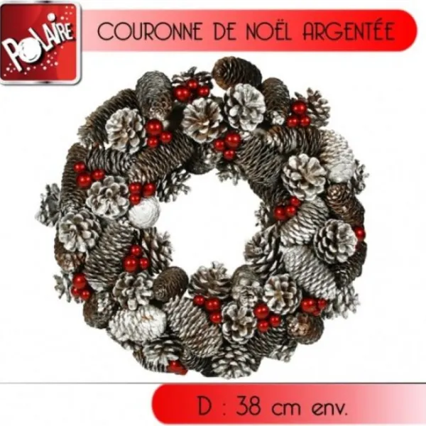 Badaboum Couronne De Noel Argent E Clearance
