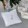 Badaboum Coussin D'Alliance En Coton Avec Coeur Blanc
