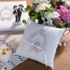 Badaboum Coussin Porte Alliance Just Married Rose Gold