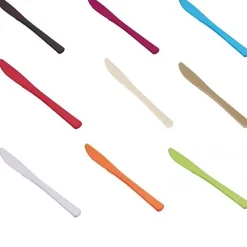 Badaboum Couteau Jetable Couleur En Plastique Rigide X 20 Pi Ces New