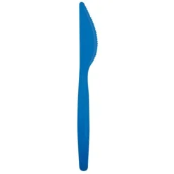 New Couteau Plastique Bleu Marine R Utilisable X 15 Pi Ces Theme Eco-Responsable