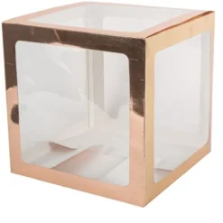 Badaboum Cube A Ballons Transparent Rose Gold