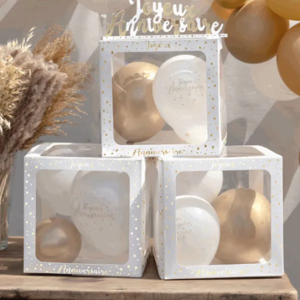 Discount Cube Ballons Joyeux Anniversaire 30 Cm X 30 Cm Theme Joyeux Anniversaire