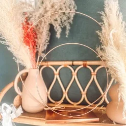 Badaboum Deco Double Cercle Sur Socle M Tal Rose Gold