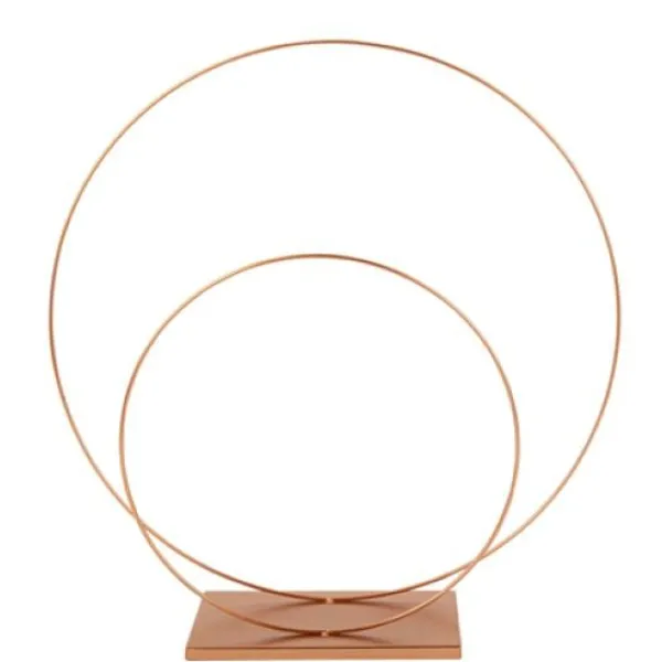 Badaboum Deco Double Cercle Sur Socle M Tal Rose Gold