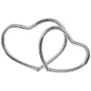Badaboum Deco Voiture Mariage 2 Coeurs Argent