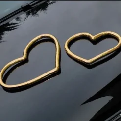 Badaboum Deco Voiture Mariage 2 Coeurs Dor S