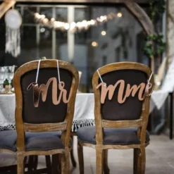 Badaboum Dos De Chaise Rose Gold Mr Mme X2 Pi Ces