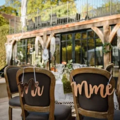 Badaboum Dos De Chaise Rose Gold Mr Mme X2 Pi Ces
