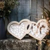 Badaboum Double Cadre Coeur Livre D'Or En Bois Avec 60 Coeurs